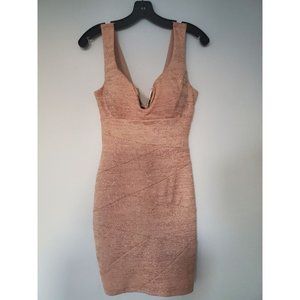 (Worn 1 time) Going out sparkling dress in gold